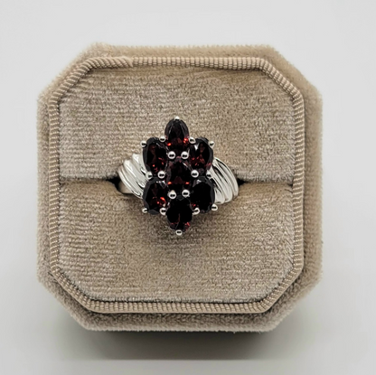 Vintage Garnet Cocktail Ring