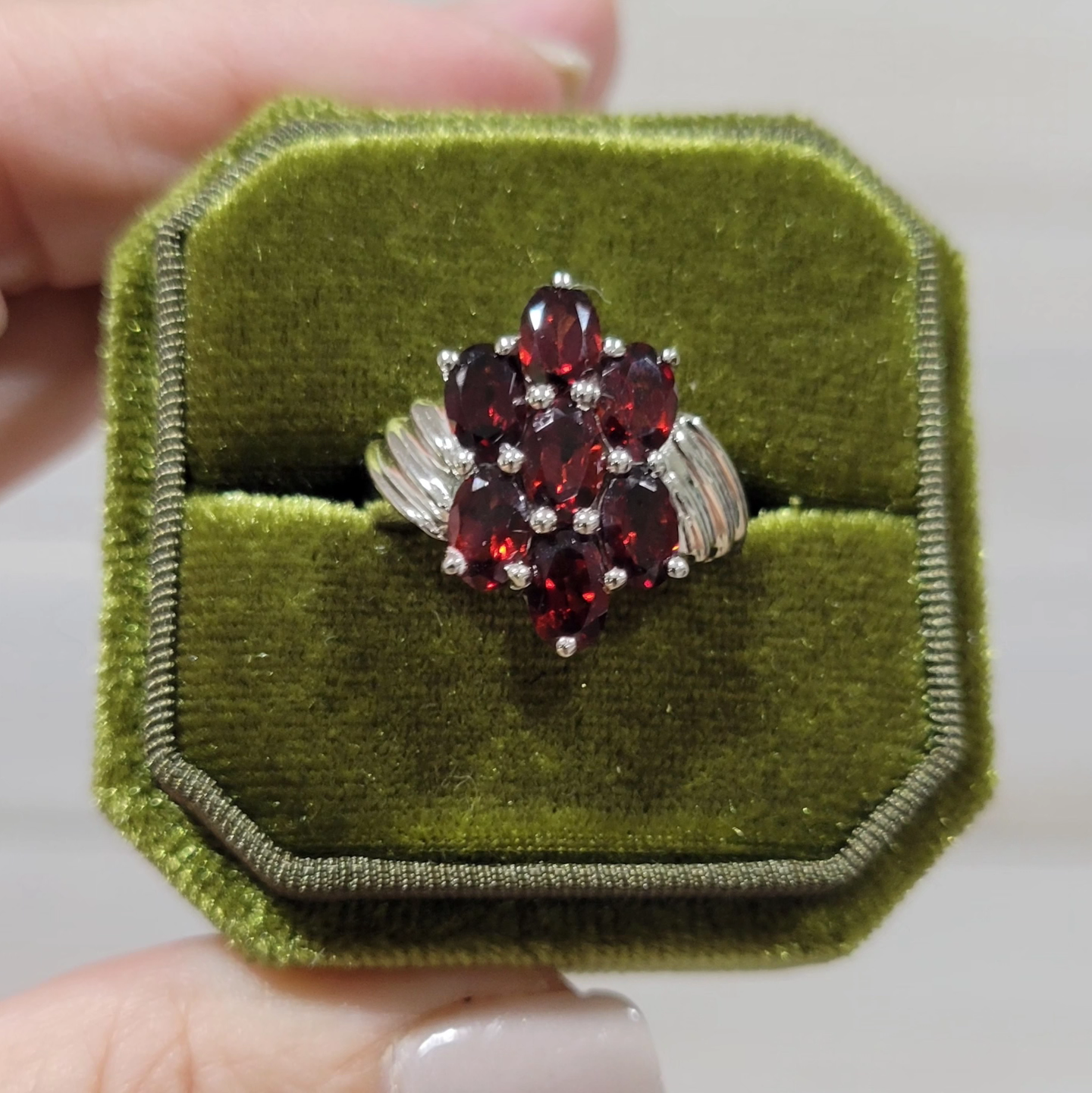 Vintage Garnet Cocktail Ring