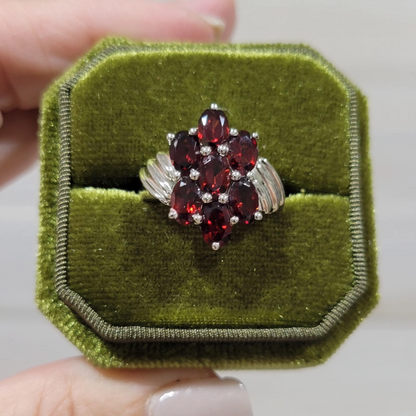 Vintage Garnet Cocktail Ring