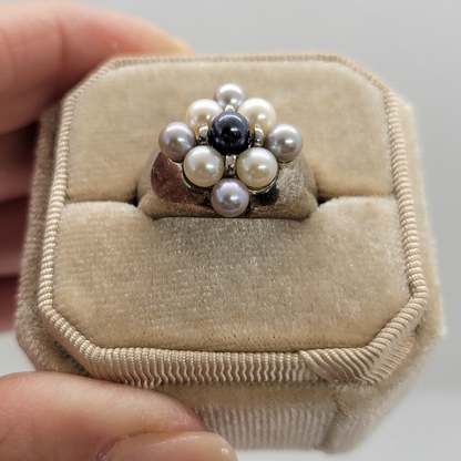 Vintage Pearl Sterling Silver Ring