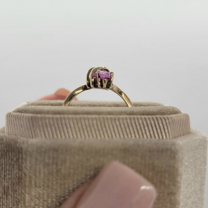 Vintage Pink Topaz 10K Yellow Gold Ring